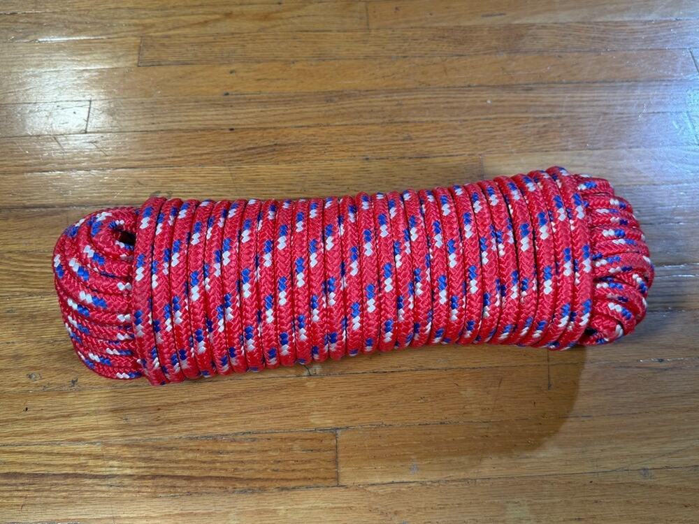 Red Blue White Braided Utility Rope Coil – General Purpose